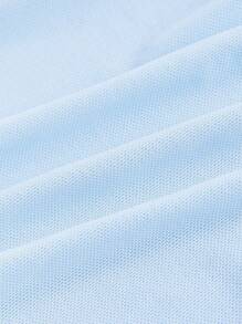 SHEIN ICON Drawstring Asymmetrical Hem Drawstring Mesh Tube Top