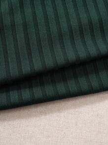 SHEIN Unity Crisscross Cut Out Waist Mock Neck Tank Top - Dark Green - View 3