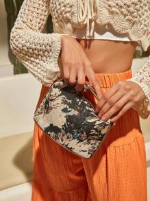 SHEIN VCAY Fashionable Color Block Ladies' Mini Handbag - Multicolor - View 4