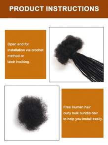 Human Hair Boho Braids Micro Locs Extensions 0.2cmThickness Sister Locs 10-20 Inch 30 Strands For Men/Women Hair Extensions(S1/27#) Crochet Human Hair Knotless Braids - S1/27 - View 7