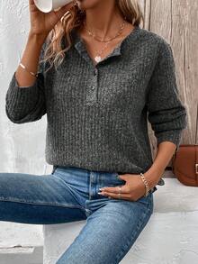 SHEIN LUNE 女士毛衣 - 灰色 - 查看 6