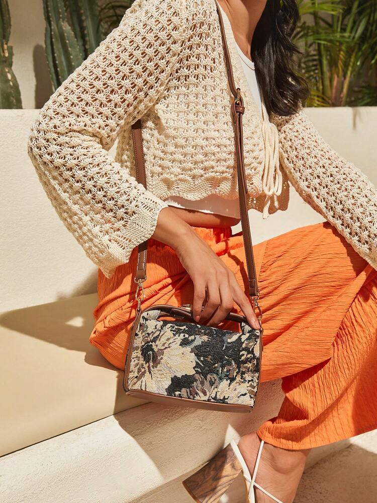 Fashionable Color Block Ladies' Mini Handbag