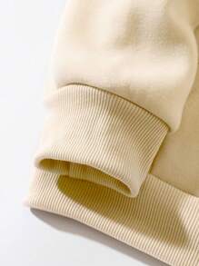 Manfinity Homme Men Bear And Letter Graphic Sweatshirt & Sweatpants - Apricot - View 3