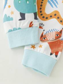 Tween Boy Cartoon Graphic Tee & Pants PJ Set - Blue - View 4