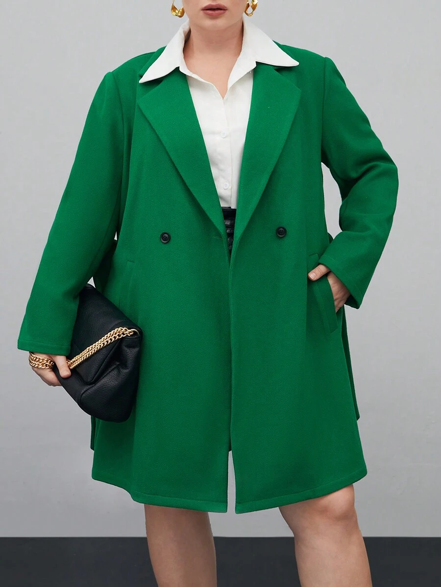 BizChic Kích thước lớn Áo khoác - màu xanh lá - Xem 1
