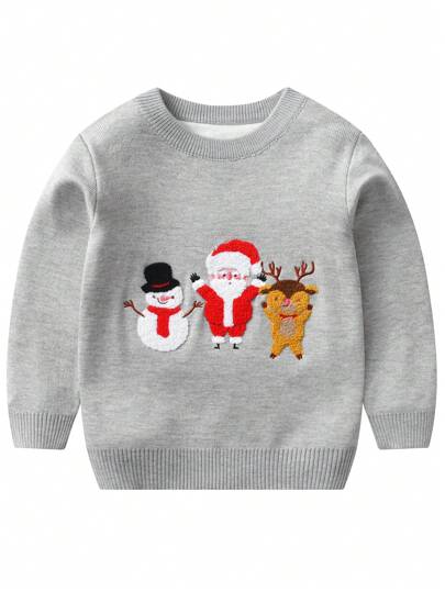 Jerséis de Niños (3-7) Dibujos animados Navideño Casual