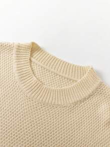 Manfinity Homme Men Solid Drop Shoulder Sweater - Apricot - View 6