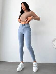 EURMUSE Slim-fit-jeans Für Damen - Helle Waschung - Übersicht 4