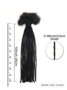 Crochet Human Hair 10-20 Inch Options 0.2 Cm Thickness 30 Strands 100% Real Human Hair Dreadlock Extensions For Women Hair Extensions Knotless Braids Boho Braids - S1 - View 4