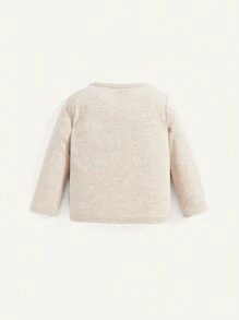 Cozy Pixies Bộ 3 áo dài tay cổ tròn màu trơn cho bé trai sơ sinh, kiểu dáng thời trang thu đông. - Nhiều màu - Xem 6