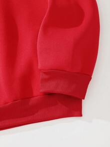 Men Floral Print Sweatshirt - Red - View 4