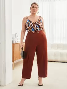 BizChic Hơn In Toàn bộ Cami ngọn - Cà phê nâu - Xem 3