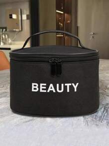 1 pezzo Borsa cosmetica portatile semplice e di grande capacità, borsa da viaggio per profumi e articoli da toeletta, borsa per lo stoccaggio di prodotti per la cura della pelle, borsa per il trucco per donne e ragazze, borsa per il trucco, borsa per prodotti per la cura della pelle, borsa da toeletta, cubi di imballaggio, accessori da viaggio, organizer da viaggio per il trucco, regali essenziali, borse con cerniera, accessori per unghie