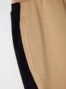 RueChic Men Slogan Graphic Kangaroo Pocket Drawstring Hoodie & Sweatpants - Multicolor - View 8