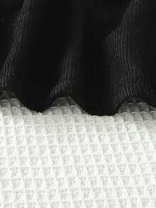 女嬰球球邊插肩袖運動衫&紐扣細節燈芯絨半身裙 - 彩色 - 查看 7