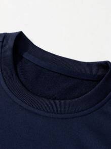 男士字母圖案加絨內裏運動衫