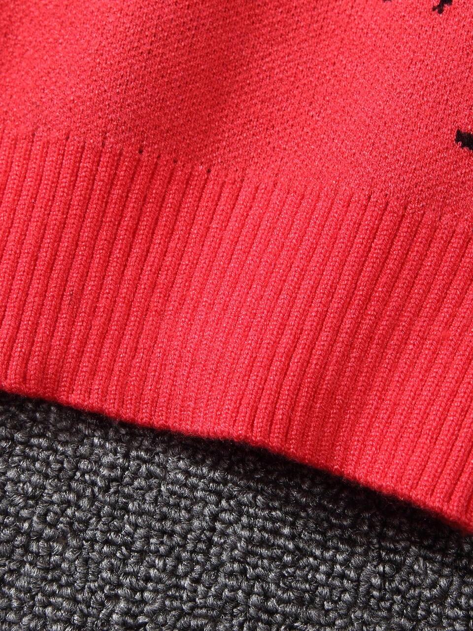 Young Boy Two Tone Spider Pattern Sweater