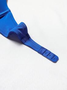 SHEIN Sujetador push up unicolor - azul real - Ver 5