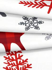 3入組聖誕小鹿&雪人設計圖案滌綸床上用品 - 彩色 - 查看 6