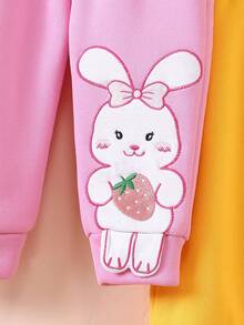 Đứa bé gái 2 Miếng Đồ họa Hoạt hình Quần thể thao - Nhiều màu - Xem 3