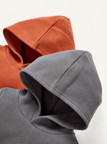 Cozy Pixies 男嬰2入組素色加絨內裏連帽衫