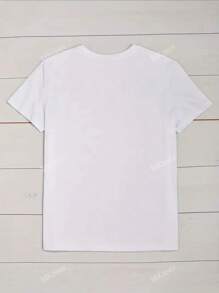 Slogan Graphic Round Neck Tee