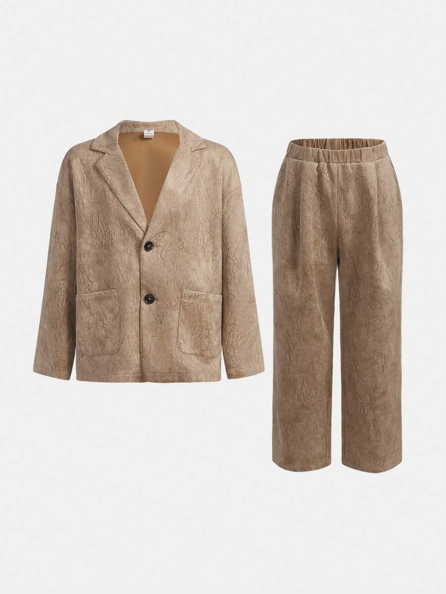 Tween Boy 1pc Dual Pocket Blazer & 1pc Pants - Multicolor - View 1