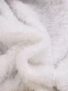 SHEIN Baby Girl Bow Front Flounce Sleeve Ruffle Hem Jacket - Khaki - View 3