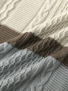 Manfinity Hypemode Men's Color Block Long Sleeve Sweater - Multicolor - View 7