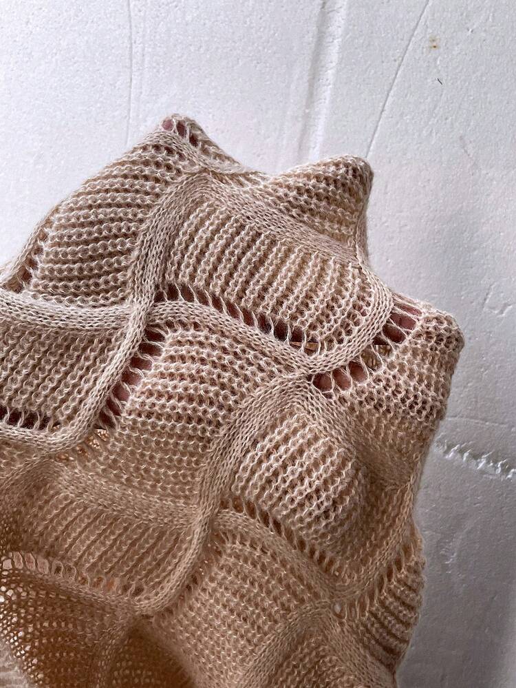 Plus Pointelle Knit Drop Shoulder Sweater Knit Pullover Fall Winter Sweater