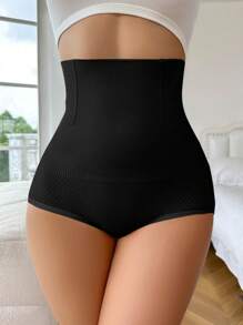 素色高腰塑形短褲