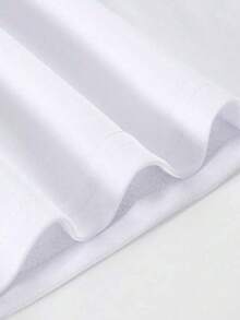 SHEIN Essnce 女款月亮印花修身t恤 - 白色 - 查看 4