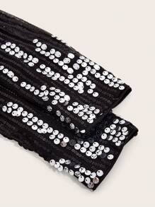 SHEIN BAE Crisscross Backless Sequin Bodycon Dress - Multicolor - View 10