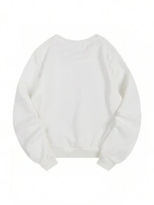 Sudaderas de Mujer Dibujos animados Frase Casual - Blanco - Ver 2