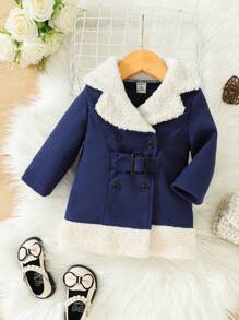 SHEIN Mantel Bayi Perempuan - Biru - View 1