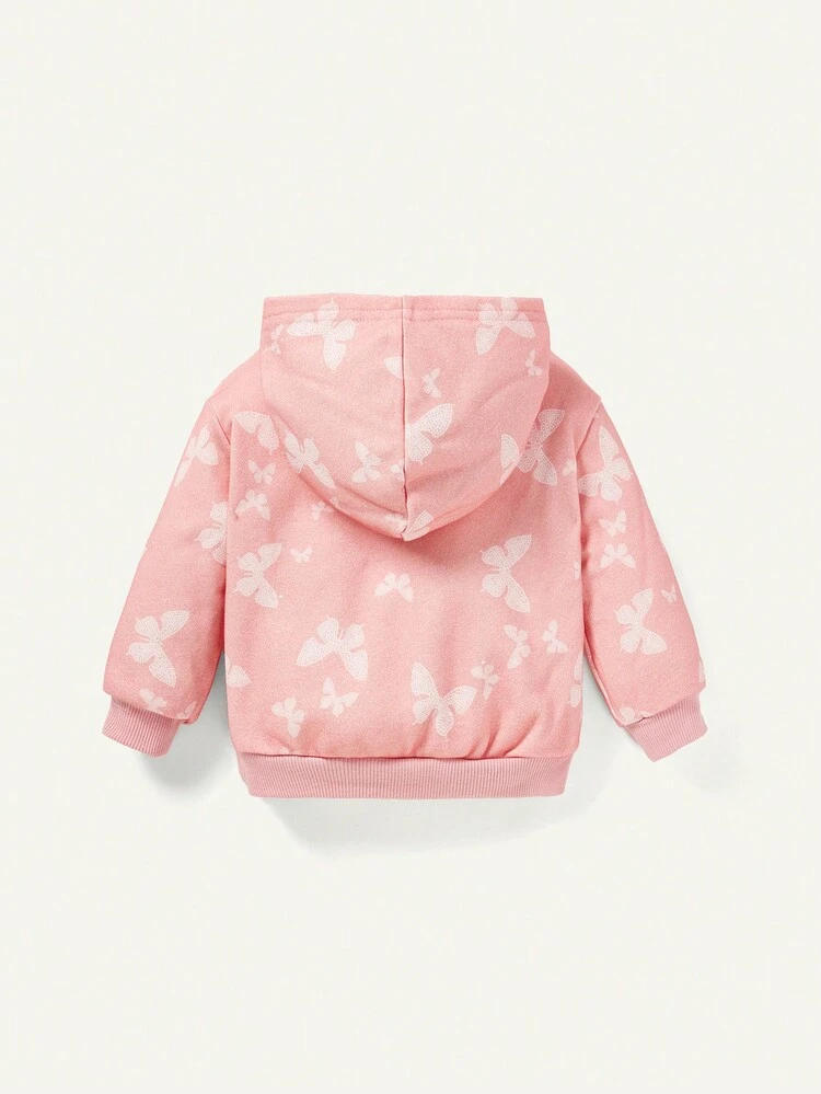 Baby Girl Butterfly Print Sweatshirt