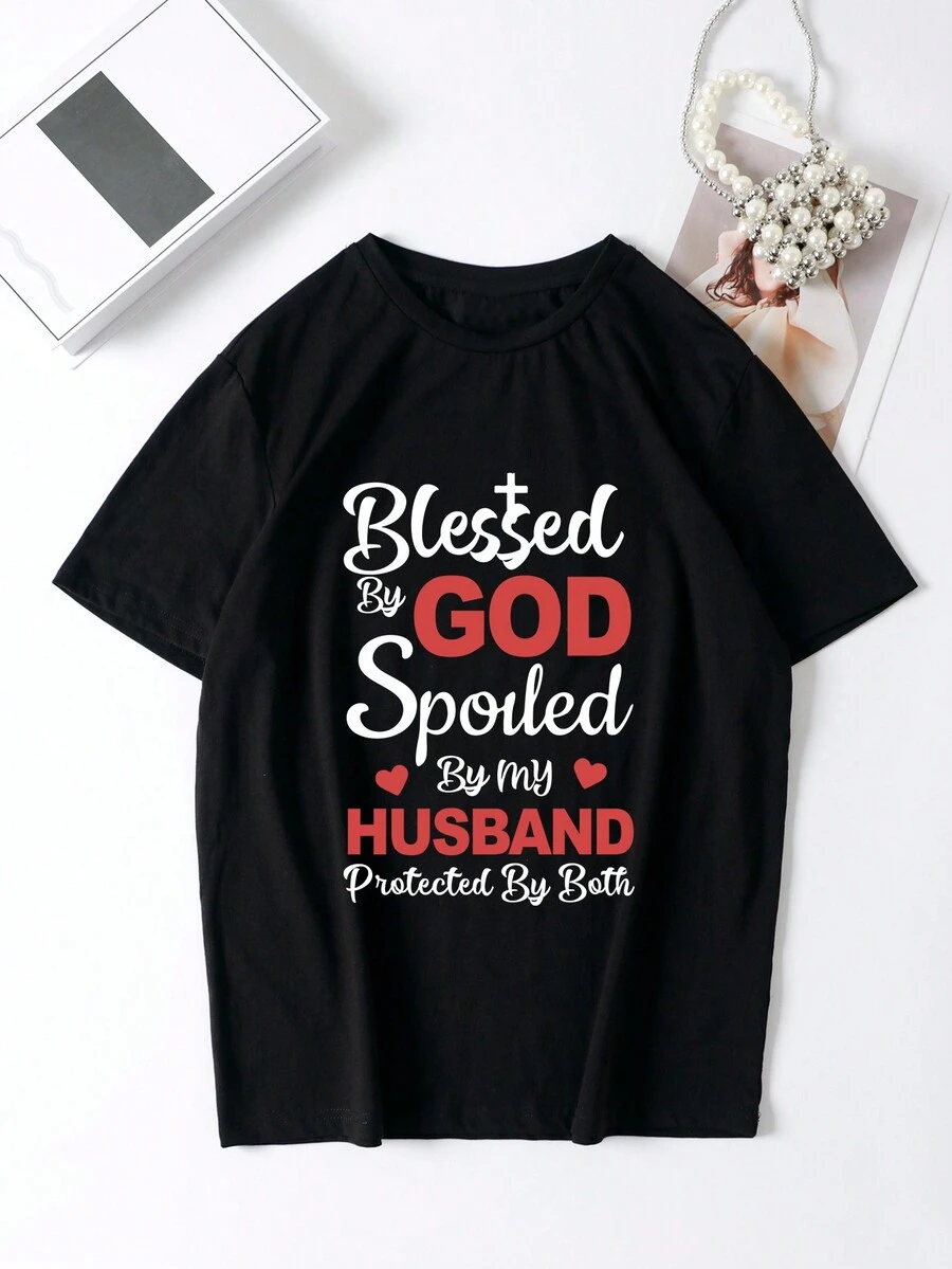 Plus Slogan Graphic Tee - màu đen - Xem 1