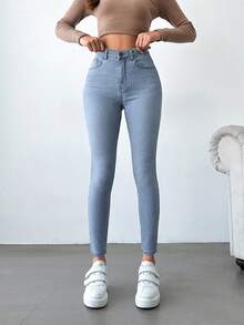 EURMUSE Slim-fit-jeans Für Damen - Helle Waschung - Übersicht 3