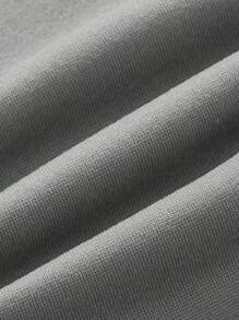 Flirla Talla grande 4 piezas Pantalones deportivos unicolor de cintura elástica - Multicolor - Ver 5