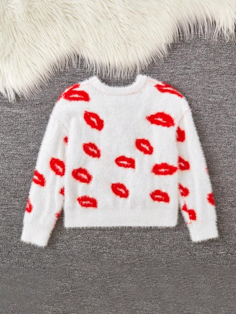 Tween Girls' Sporty Loose Long-Sleeved Round Neck Pullover Sweater