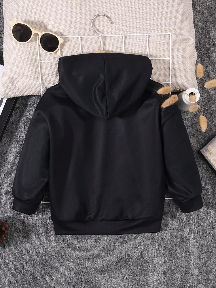 Young Boy Casual Streetwear Style Colorful Horse Print Loose Fit Sweatshirt, Suitable For Autumn And Winter