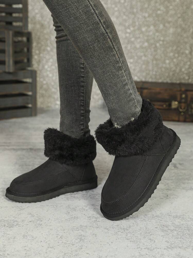 Black Home Snow Boots Winter Warm Furry Comfortable Slippers, New Arrival Classic