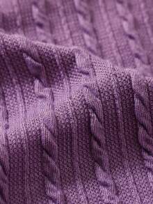 嬰兒女孩荷葉邊蝴蝶結連身衣與帽子 - 紫色 - 查看 6