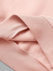 Tween Girl Cartoon Graphic Thermal Lined Sweatshirt - Pink - View 4