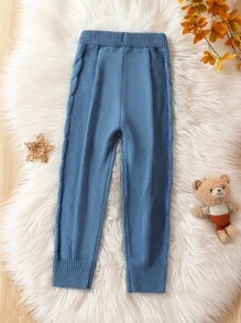 SHEIN Kleine Jungen Hose mit Zopfmuster