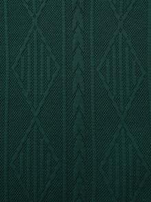 SHEIN 男小童舒服的和濃烈香調拼色條紋圖案修邊細節頭髮質感紋理高領套頭毛衣 - 墨綠色 - 查看 5