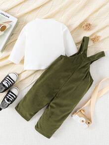 Đứa bé trai Áo phông trơn & Túi mặt trước Tổng thể Jumpsuit - Nhiều màu - Xem 2