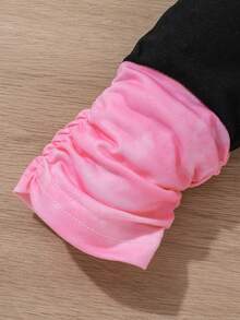 SHEIN 女嬰貓印花連帽衫&抽褶下擺長褲 - 彩色 - 查看 4