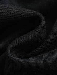 SHEIN Baby Girl Sunflower & Slogan Graphic Sweatshirt & Denim Effect Pants - Black - View 4