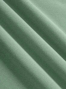 Tween Girl Letter Graphic Thermal Lined Sweatshirt - Green - View 3